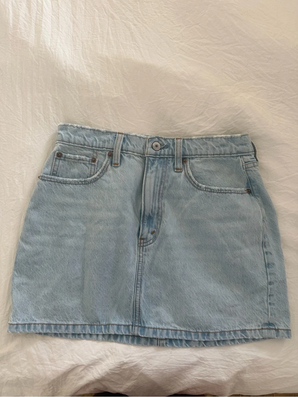 Abercrombie high rise denim mini skirt